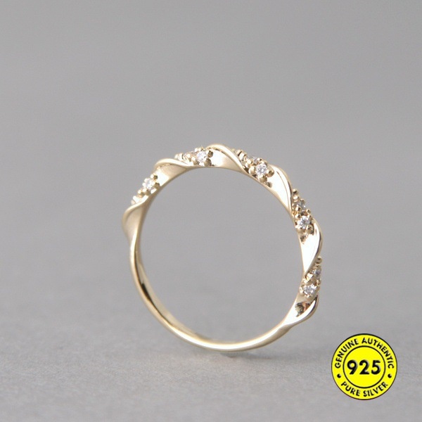 Cincin Emas 18k Bahan S925 Silver Untuk Aksesoris