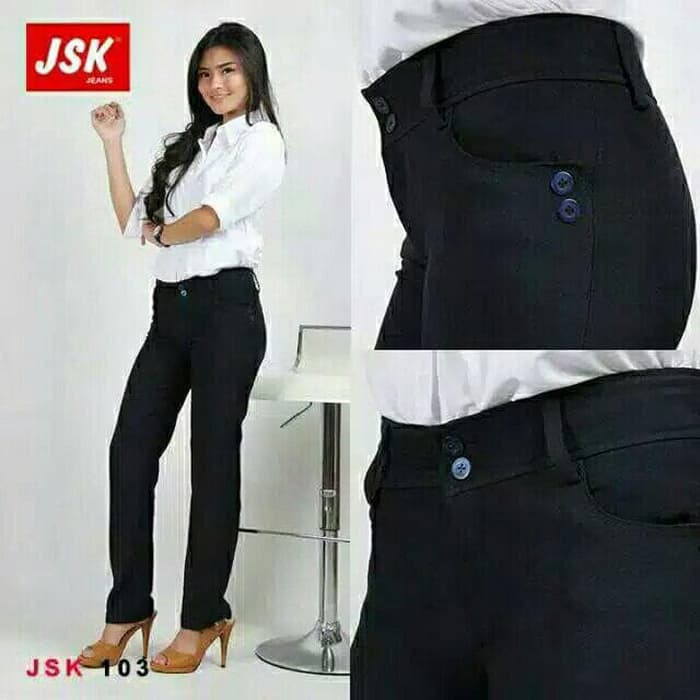 Dijual CELANA KERJA CEWEK CELANA KATUN JSK JEANS CELANA KANTOR   Beige  S Diskon