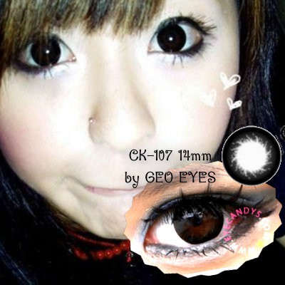 Softlens Geo Magic Black CK-105 CK-107 (Hitam Pekat) - Mini Effect