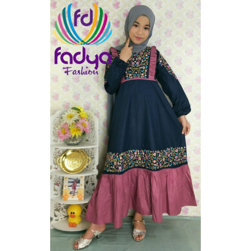 GAMIS ANAK//MUSLIM ANAK//KATUN BORDIR//FADYA FASHION//DRESS