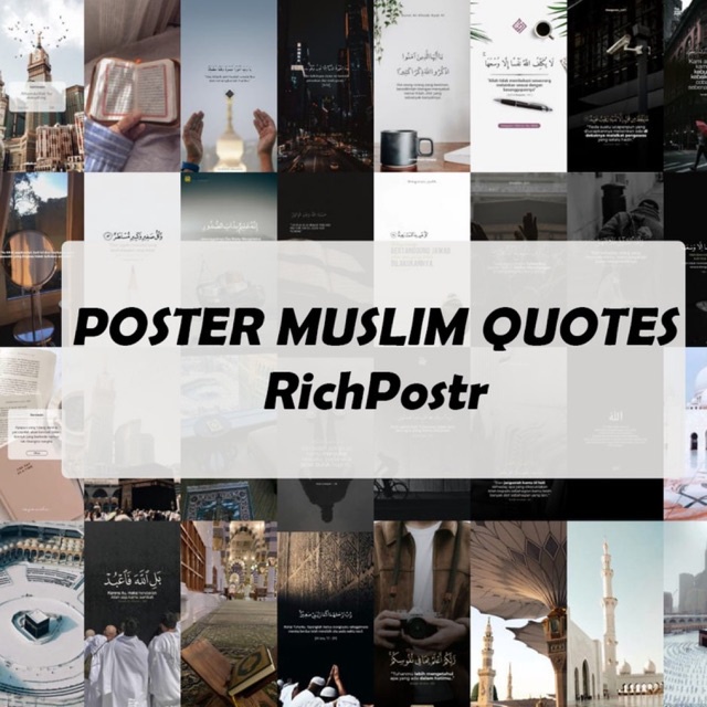 POSTER Dinding kata kata MUSLIM / ISLAM / ISLAMIC Quotes - Dekorasi Hiasan Walpaper dinding aestheti