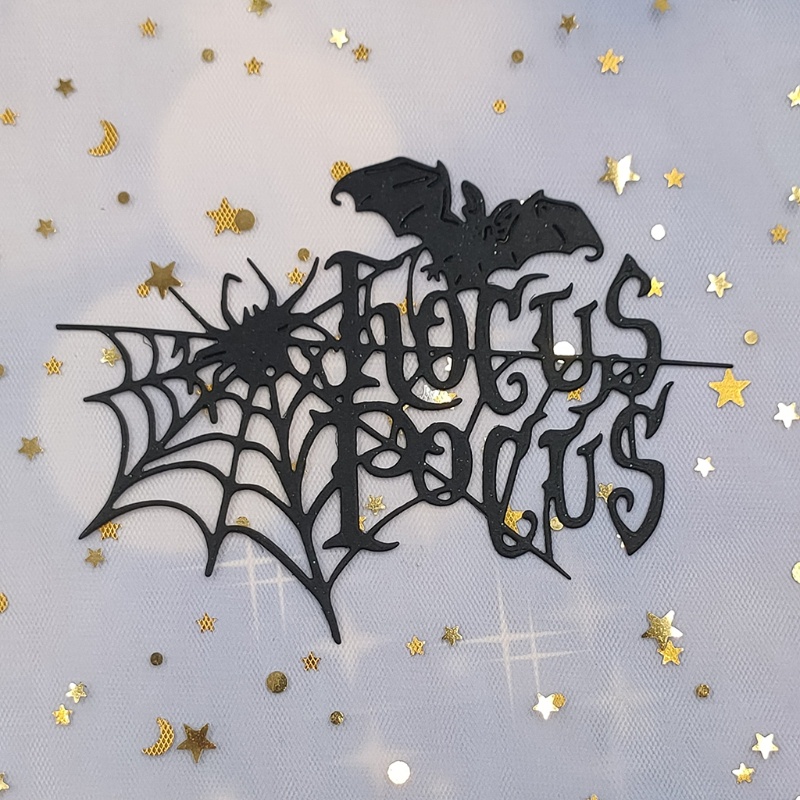 Cetakan Stensil Cutting Dies Motif Kelelawar Halloween Bahan Metal Untuk Scrapbook / Craft DIY