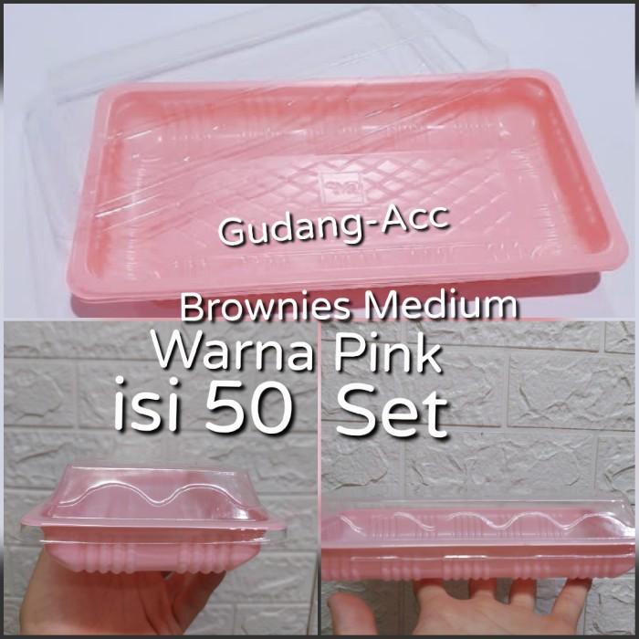 

Mika Tray Box Medium Pink /Kotak Bolu Brownies Pink Ukuran M @50Set Best Seller