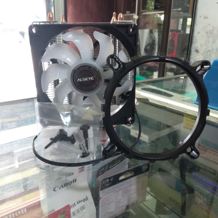 Fan Processor Cpu ALSEYE AM-90 2 Heat Pipe RGB