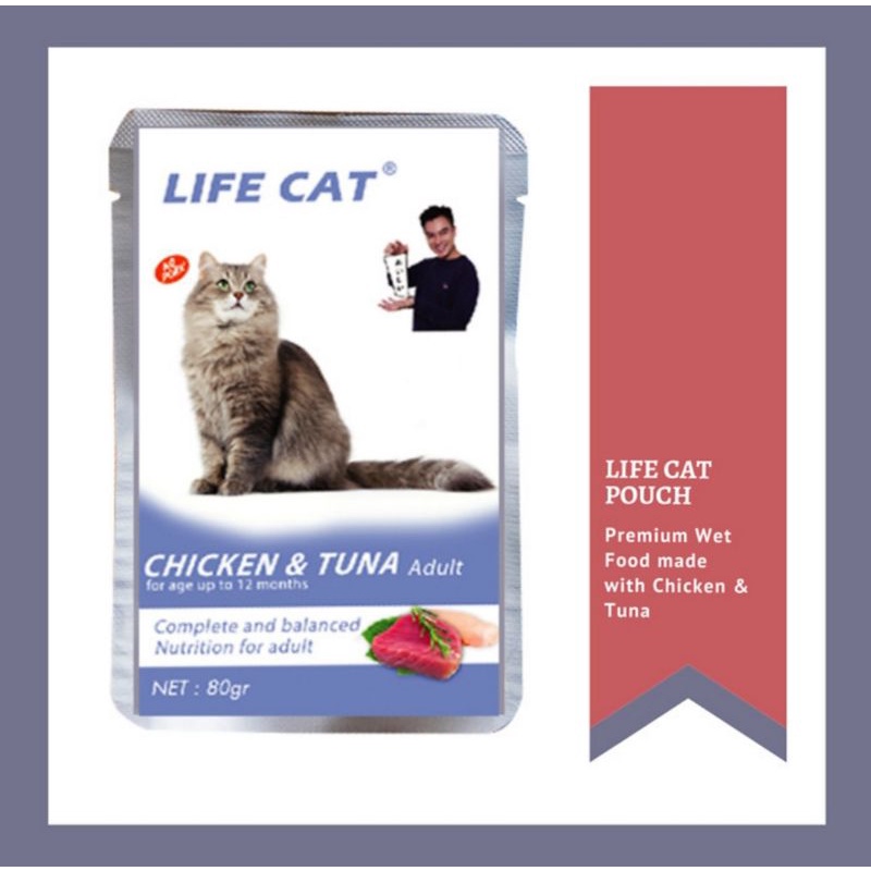 Life Cat Chicken Tuna Adult 85gr / Life Cat Sachet Adult 85gr