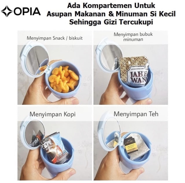 Opia Snack Thermal Bottle 380ml - Botol Minum/Thermos air