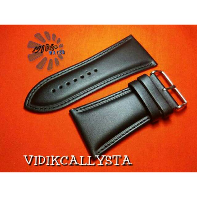 STRAP POLICE / TALI JAM POLICE KULIT ASLI 40 MM 4 CM PREMIUM BLACK