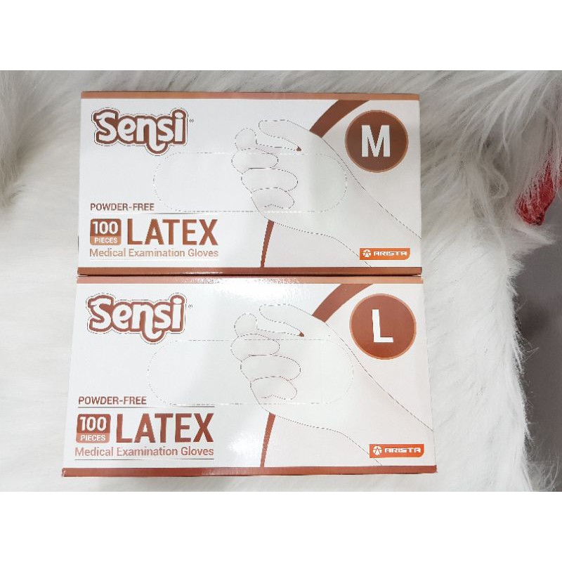 SARUNG TANGAN SENSI GLOVES LATEX POWDER FREE ISI 100 PCS