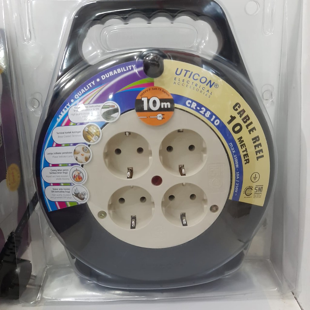 STOP KONTAK ROLL KABEL 10 METER UTICON CR-2810