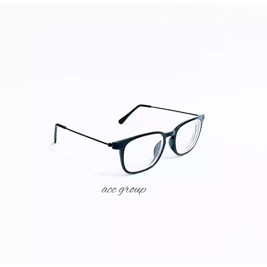 Spring Style NEW KACAMATA MINUS LENSA KOTAK TANGKAI BESI FREE BOX DAN LAP UKURAN 0.50-4.00