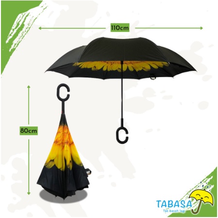 Payung Umbrella Kazbrella Terbalik Motif Karakter Fashion Korea Cantik Unik Jepang Ke12