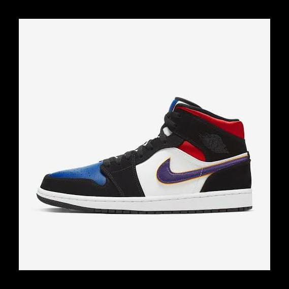 STOK BARU NIKE AJ 1 MID SE LAKERS 3 LIMITED EDITION TERPERCAYA