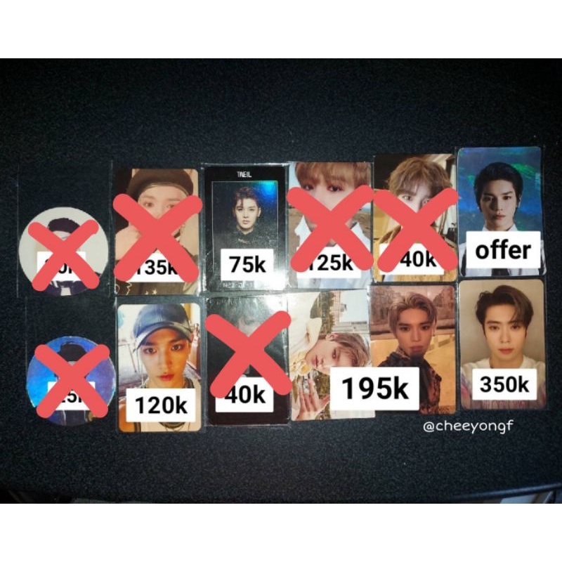 PC Photocard/ CC Circle Card Taeyong, Baekhyun City Lights, Haechan We Go Up