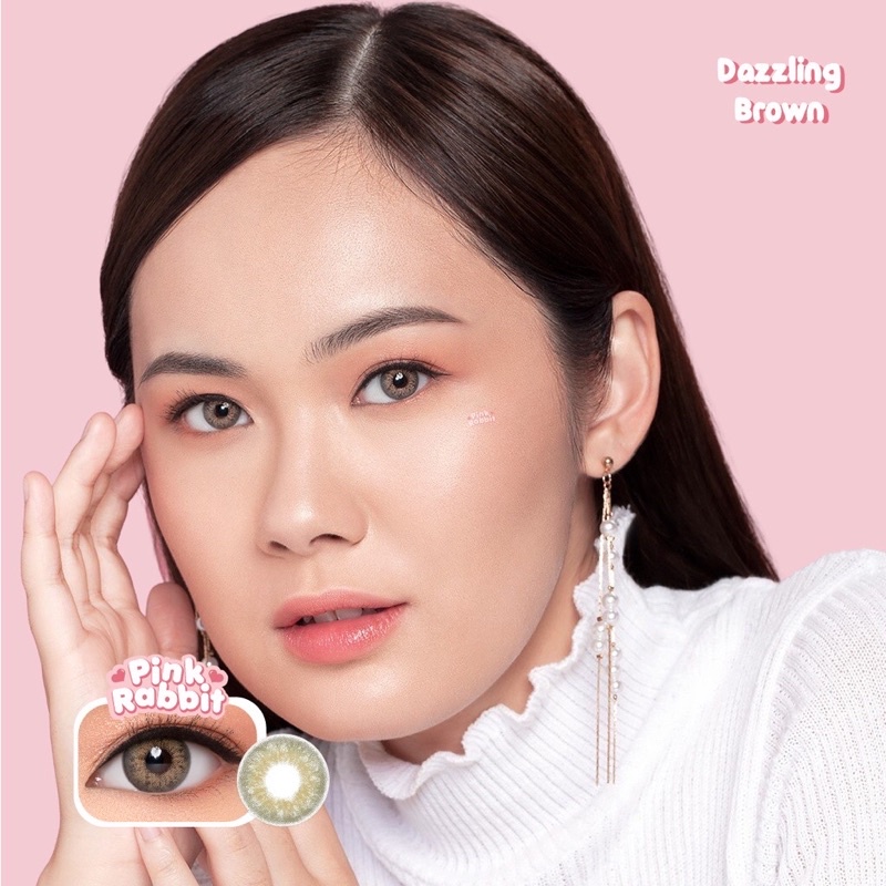 Dazzling Brown Pink Rabbit Lens