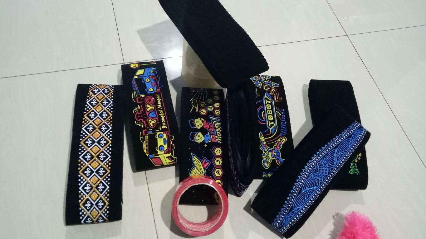 Songkok Batik Kolosebo - Peci Sablon Motif Biru Emas Silver Kopiah Kopyah Kopeah Ac Anak Dewasa