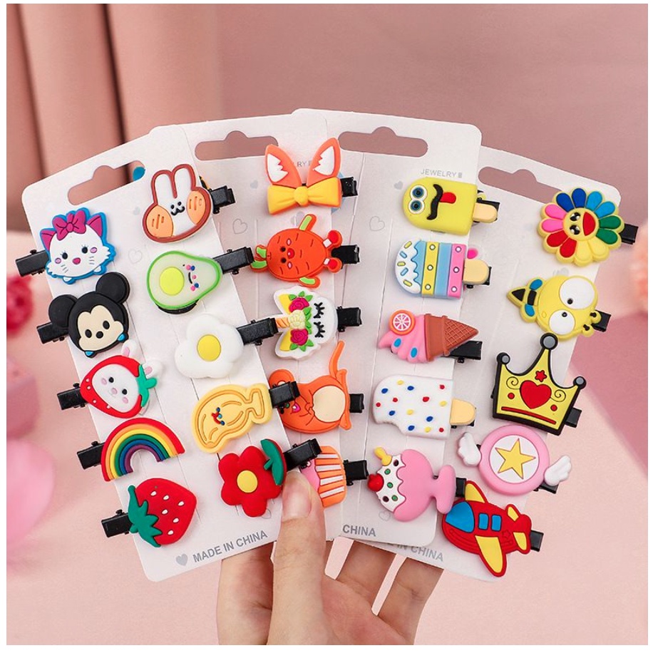 Jepitan Rambut Anak Perempuan Korea 1set isi 10pcs Jepit rambut anak motif lucu