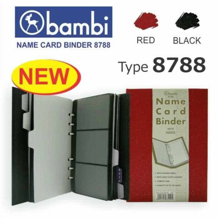 

Card Holder organizer/buku kartu nama 108 pocket include divider huruf