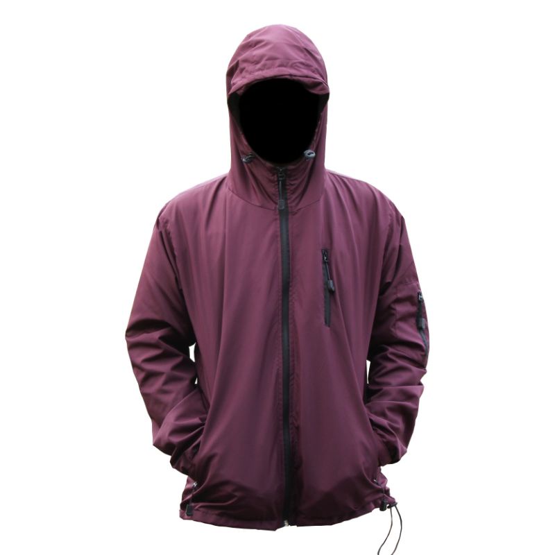 Jaket Tad Polos Murah / Jaket Gunung / Jaket Outdor Pria | Jaket Motor Harian | Jaket Couch-JAKET TAD (MARUN)