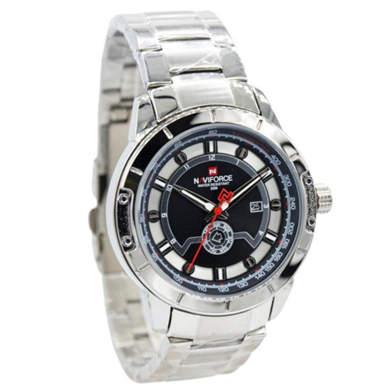 JAM TANGAN NAVIFORCE 9166 M2 ST LA MEN - STAINLESS STEEL - SILVER NAVIFORCE ORIGINAL 9166 JAM NAVIFO