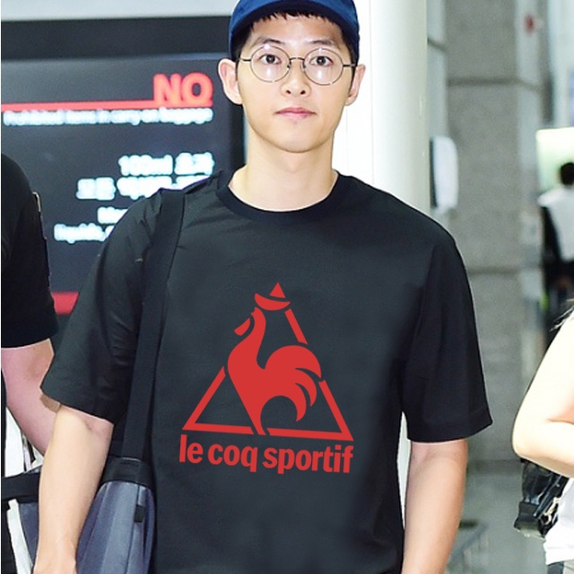Kaos Le Coq Sportif Tshirt Casual Unisex T-SHIRT Bahan Katun