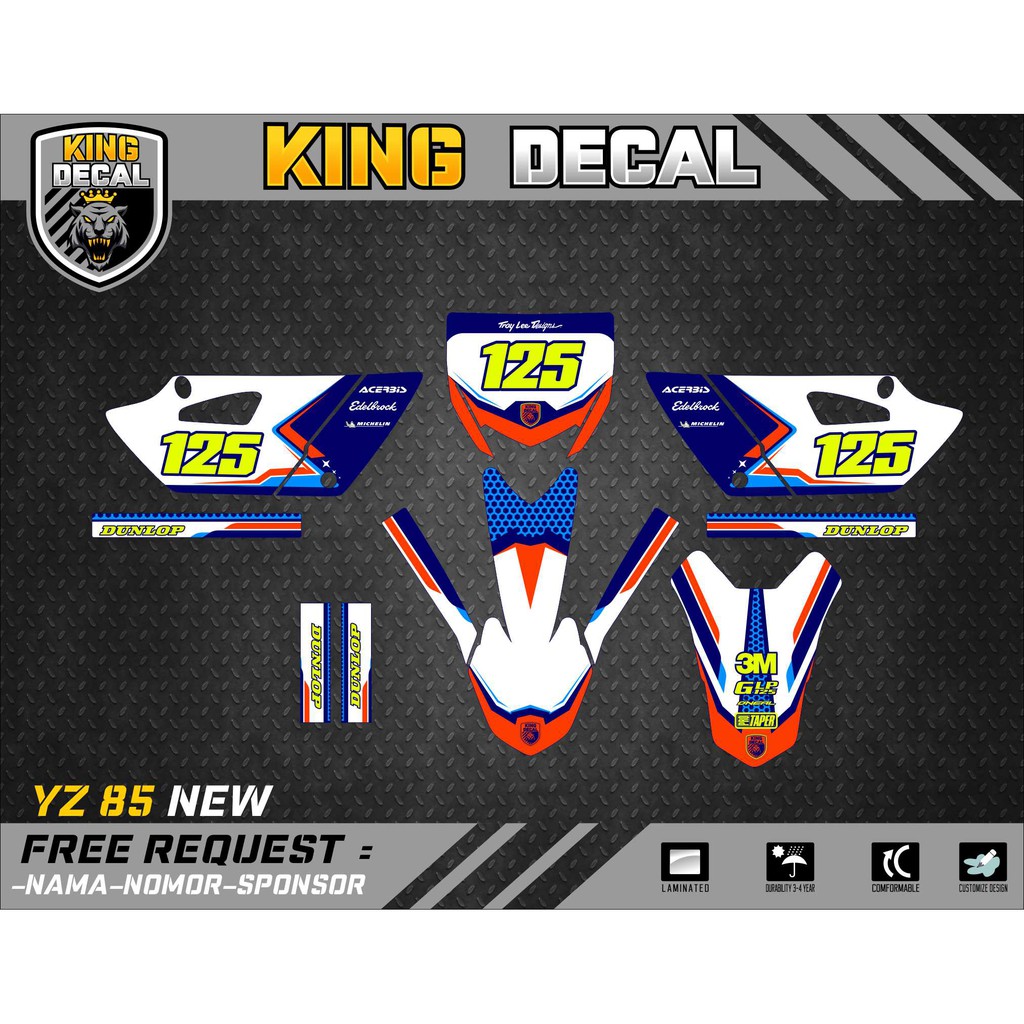 DECAL  YZ NEW 85 DECAL YZ STRIPING YZ STIKER YZ  NEW 85 04