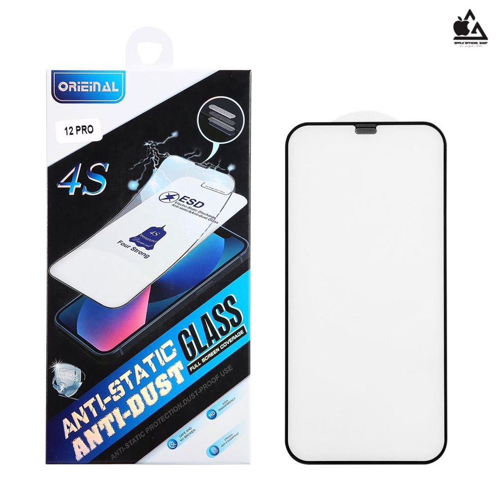 iPhone Series Premium Tempered Glass Original 4S Anti Dust / Debu for iPhone 16 15 14 13 12 11 Pro Max Plus Mini 16+ 15+ 14+ Xr X Xs Max 6 6+ 7 7+ 8 8+ SE 2 SE 3 Anti Debu Screen Protector Clear Bening Anti GORES KACA