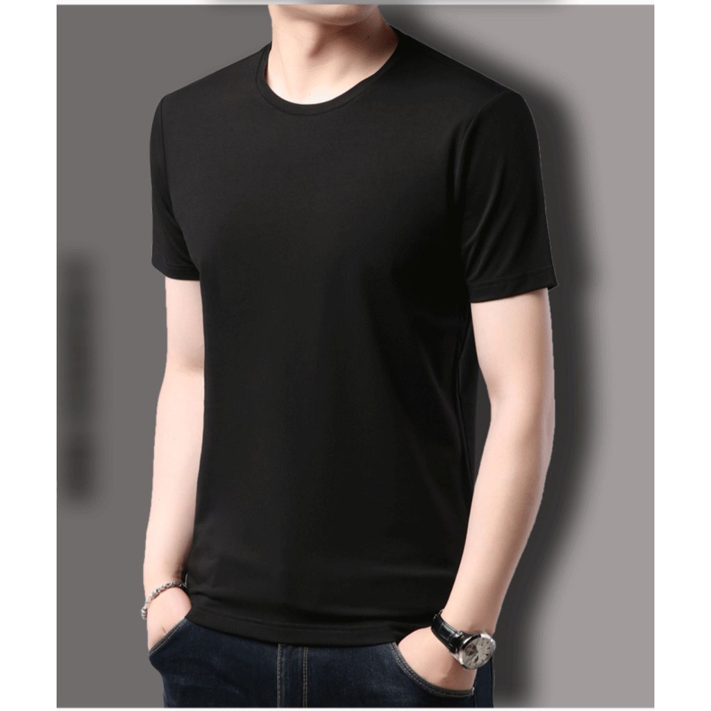 Kaos Polos Cotton Combed Lengan Pendek PRIA V neck Kaos hitam Kaos putih