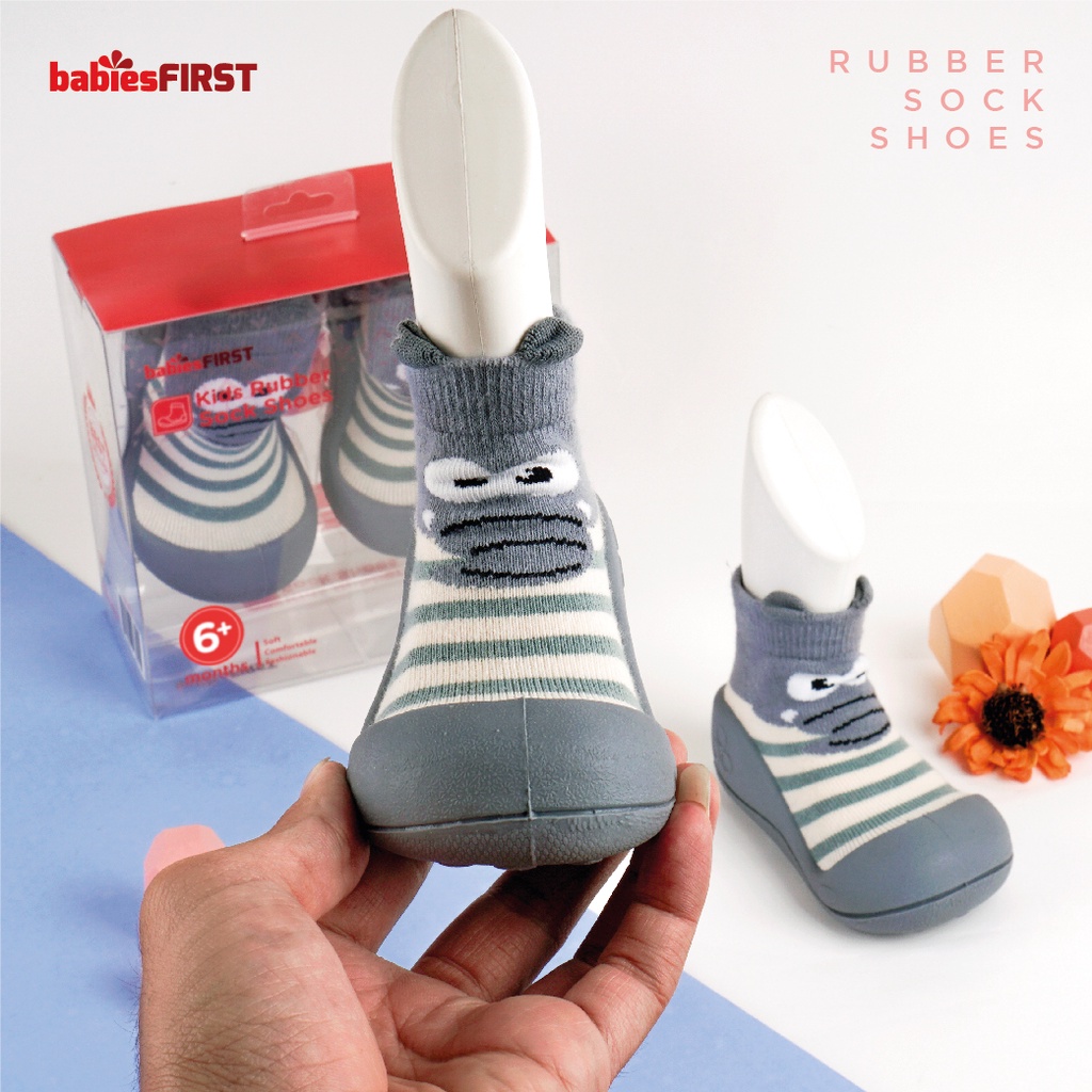 BABIESFIRST Rubber Shock Shoes Sepatu Kaos Kaki Sol Karet Prewalker Shoes Sepatu Bayi Batita