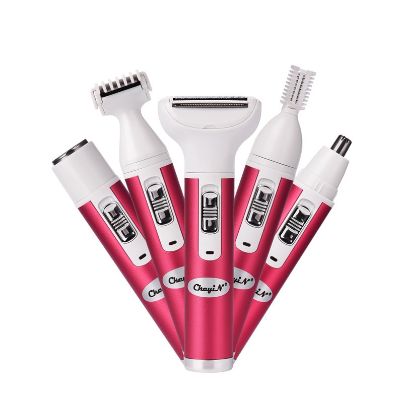 

CkeyiN 5 in 1 Hair Removal Listrik Wanita Epilator Alat Perawatan Alis Pemangkas