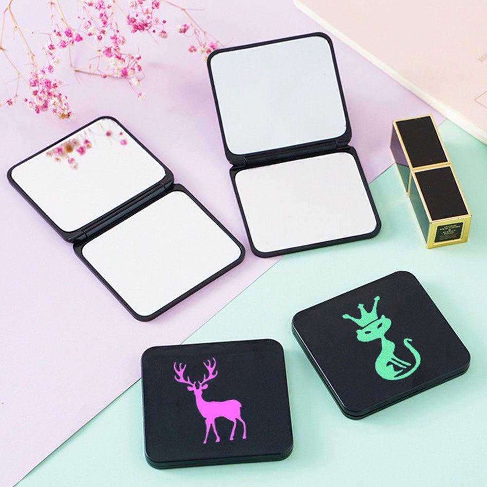 PREVA Makeup Mirror Portable Girl Travel Cartoon Flip Hand Held Magnifier