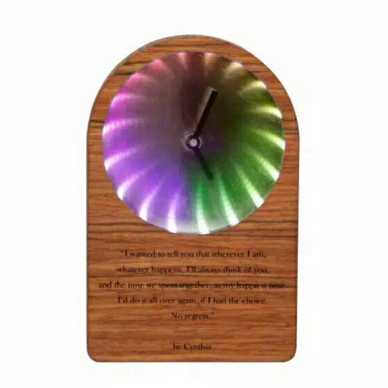 (Caira) Infinity Clock Desk - Jam Meja Dengan Efek Lampu Tak Terhingga - Gift/Hadiah/Home Dekor/Jam Meja