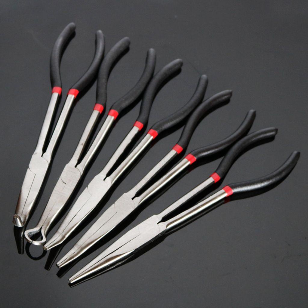 Lanfy Needle Nose Plier Extra Long 11in Grip Forceps Peralatan Mekanik Baja Berkualitas Electrician Gadget