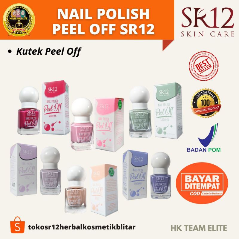 NAIL POLISH PEEL OFF SR12 / KUTEK HALAL MUSLIMAH / KUTEK MUSLIM / KUTEK KUKU HALAL UNTUK SHOLAT