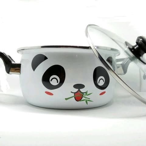 Panci Hello Panda 22 Cm Tutup Kaca