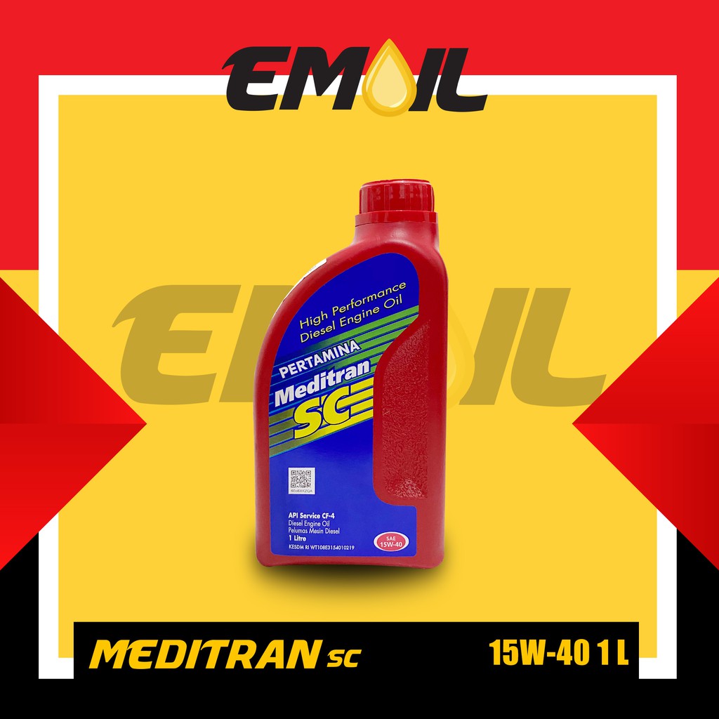 Oli pertamina DIESEL MEDITRAN SC sae 15w-40 galon 1 liter