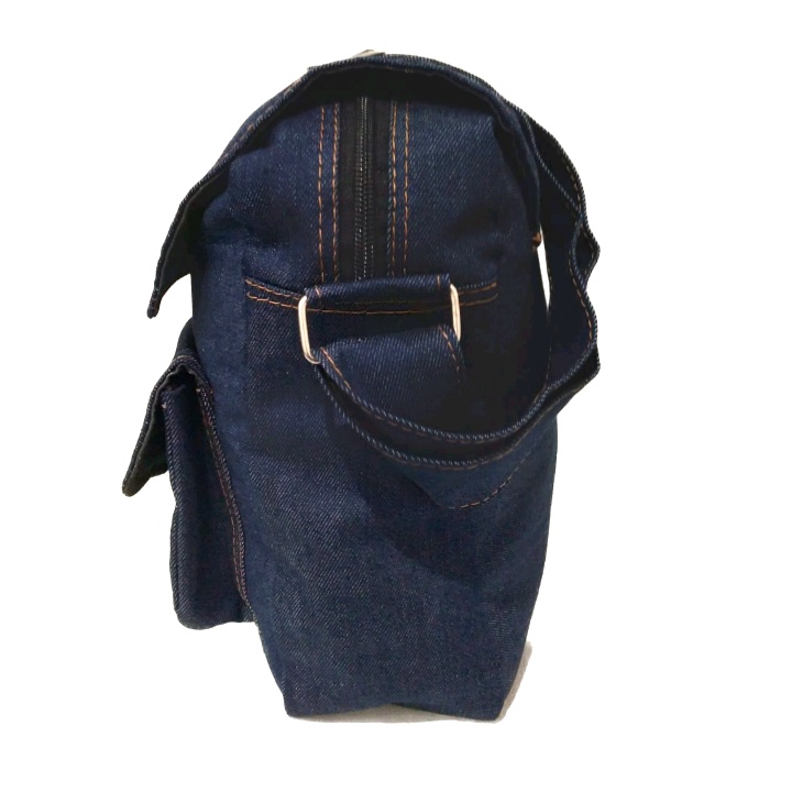 Tas Selempang Kanvas Tas Pria Selempang  Bahan Jeans Sling Bag Tas Kanvas Denim Tas Sekolah Tas Kuliah Tas Messenger Tas Hangout Tas Selempang Bahu Pria tas Kekinian Tas Distro