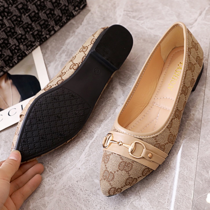 aid 0138, sepatu wanita import fashion sepatu flat slip on cantik dan terpopular terkiniian