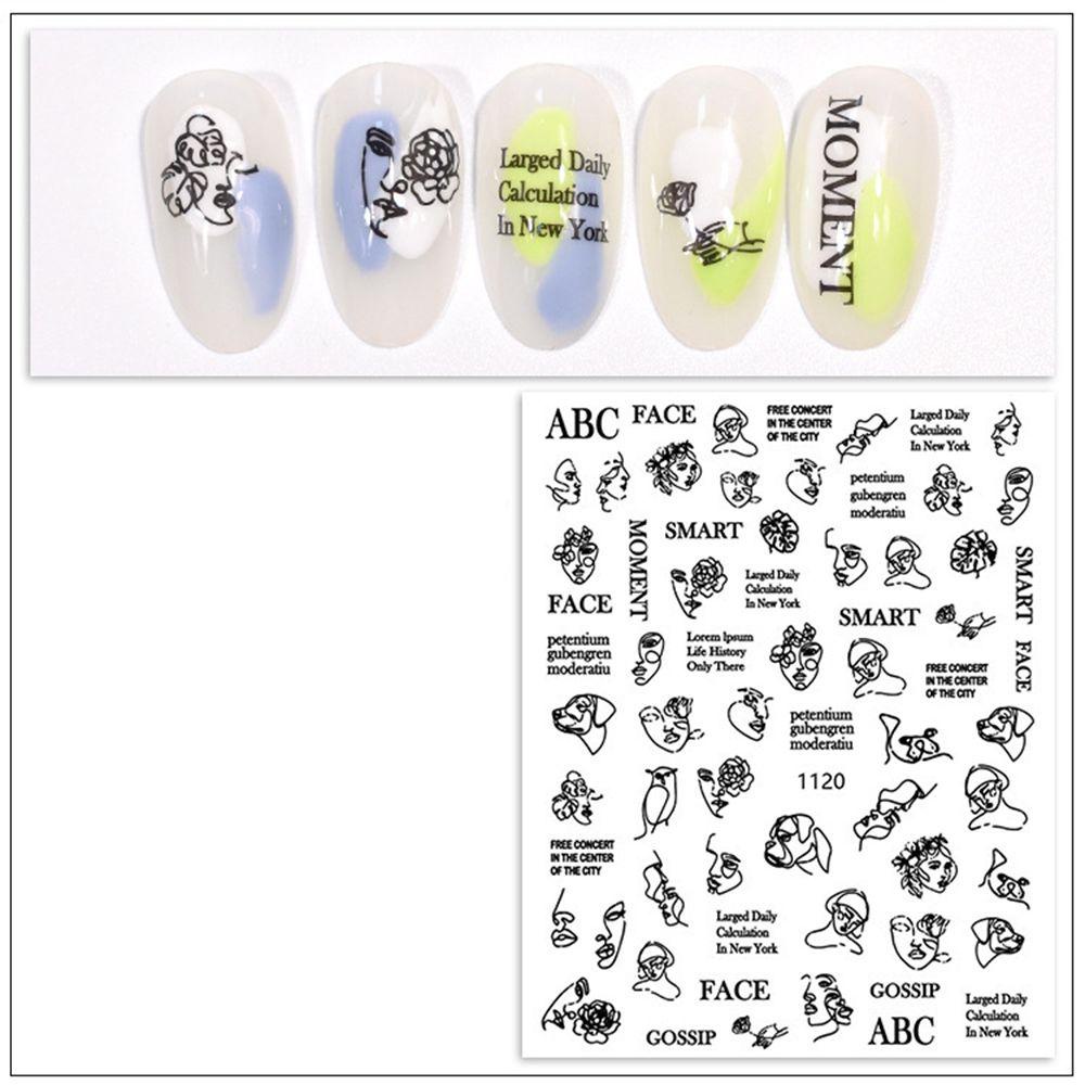 MXBEAUTY Stiker Kuku Wanita Fashion Salon Kuku Perekat Diri Decal Nail Sliders Manicuring Sticker