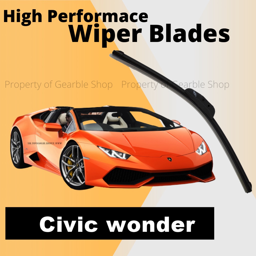 Wiper Civic wonder Wiper Depan Honda Civic Karet Wifer Blade Kaca Mobil Frameless Pisang Sepasang 1 Set