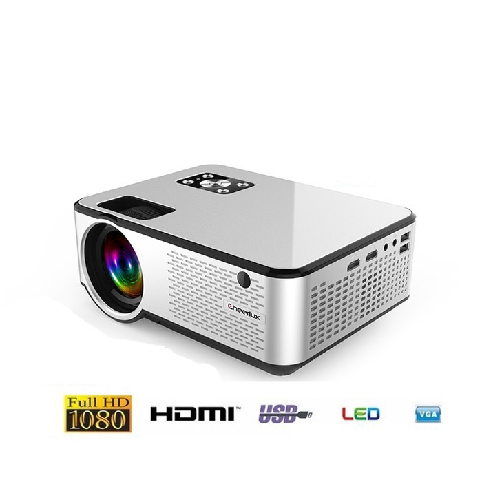 Proyektor Cheerlux C9 Wifi Mini LED 720P Projector 2800 Lumens