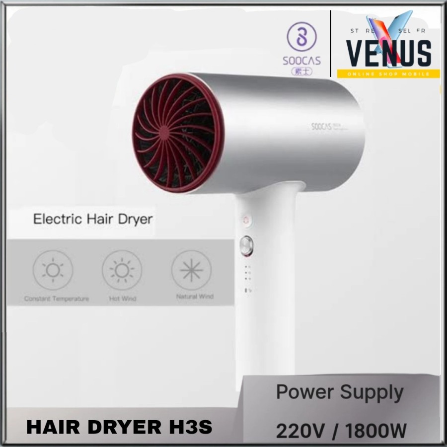 Soocas Hair Dryer H3S 1800W Pengering Rambut