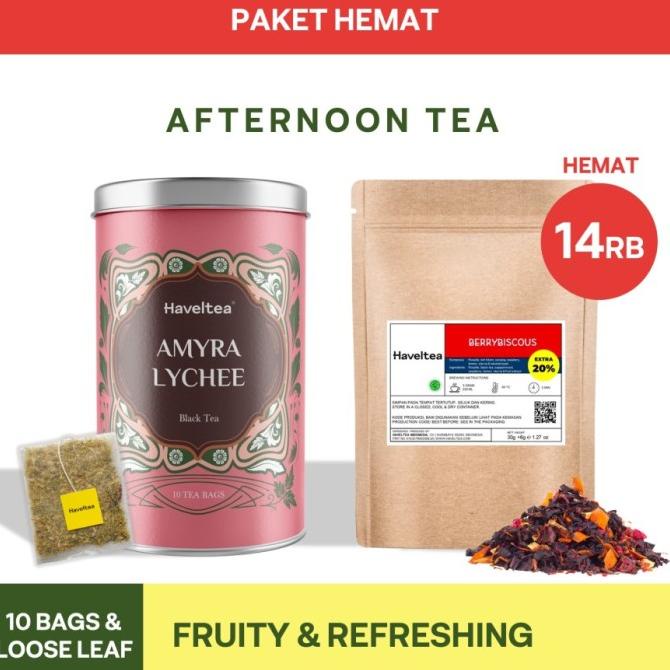 

(BISA COD) AFTERNOON TEA BUNDLING | Berrybiscous & Amyra Lychee | Big Tin LIMITED EDITION Kode 1078