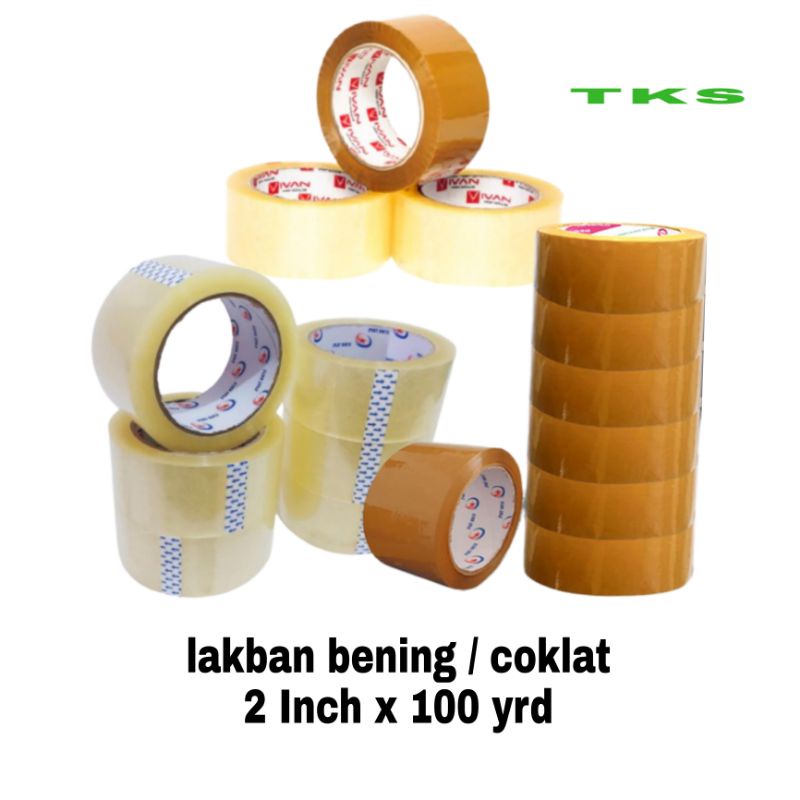 

Lakban bening / coklat 2Inch x 100 Yrd