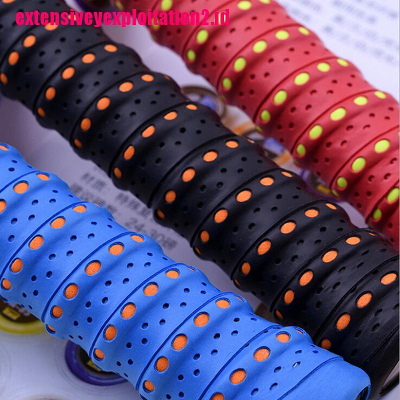 &lt; E2id &amp; &gt; Tape Grip Raket Tenis / Badminton / Squash Band Anti slip Menyerap Keringat