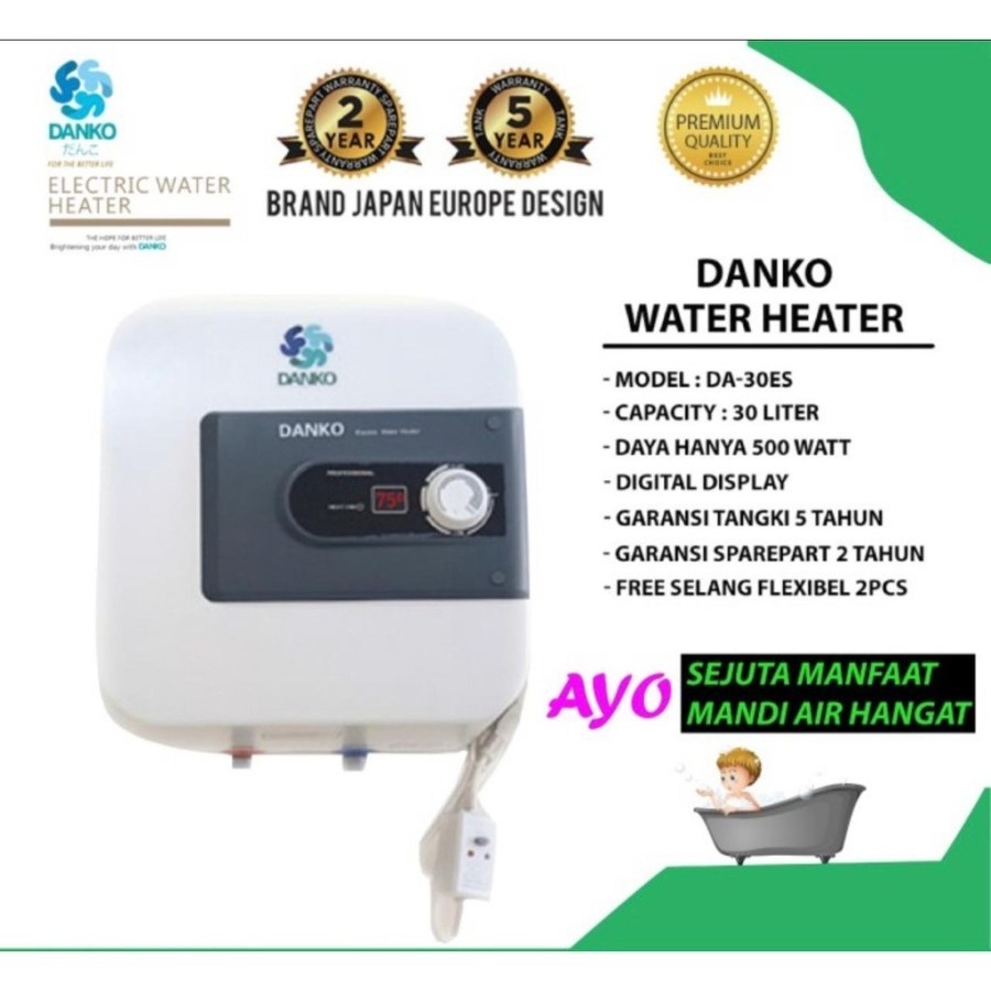 DANKO Water Heater Type DA30ES 30 Liter ORIGINAL