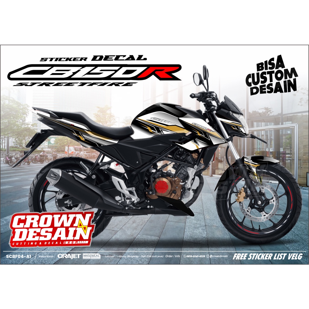Striping CB150R Lama / Striker Variasi CB150R Old / Custom Desain Stiker