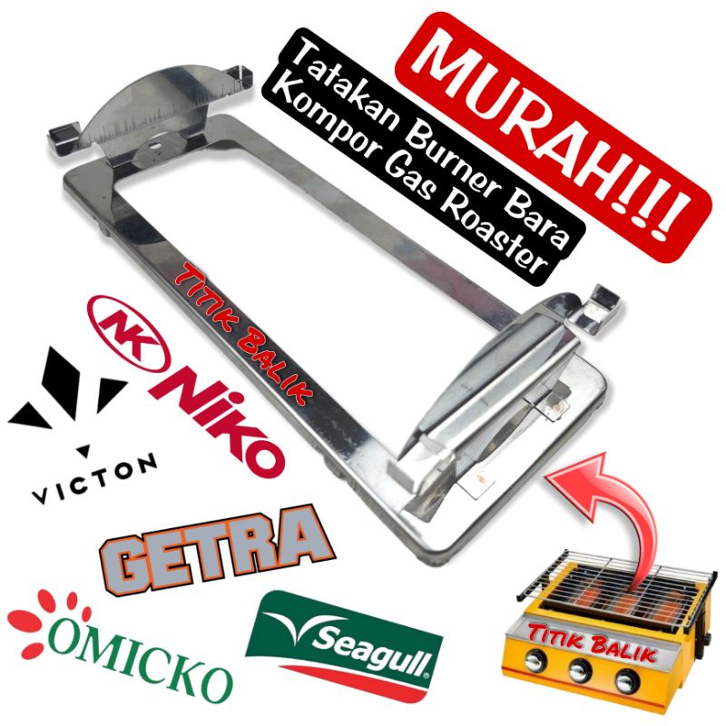 Tatakan Alas Penyangga Kaca Kompor Roaster Panggang / Panggangan Sosis - penyangga kaca kompor pangg