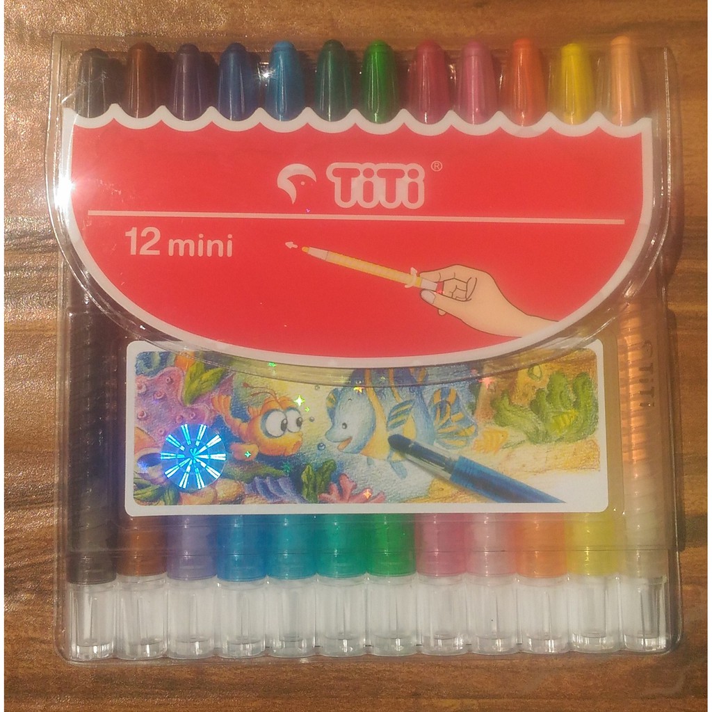 

Krayon putar mini Titi TI-CP-12mini/Pensil Warna/Titi twist crayons