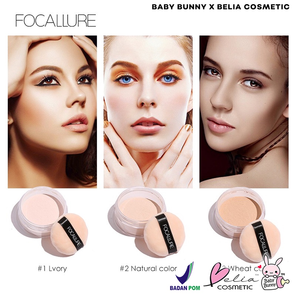 ❤ BELIA ❤ FOCALLURE Setting Powder FA15 | Loose Powder | Bedak Tabur | 3 Colours | BPOM