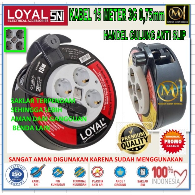 KABEL ROLL / BOX LOYAL SAPPHIRE KABEL 15 METER 3G 0,75mm LY-131 SK / SAKLAR